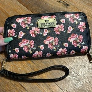 Black floral juicy couture wallet
